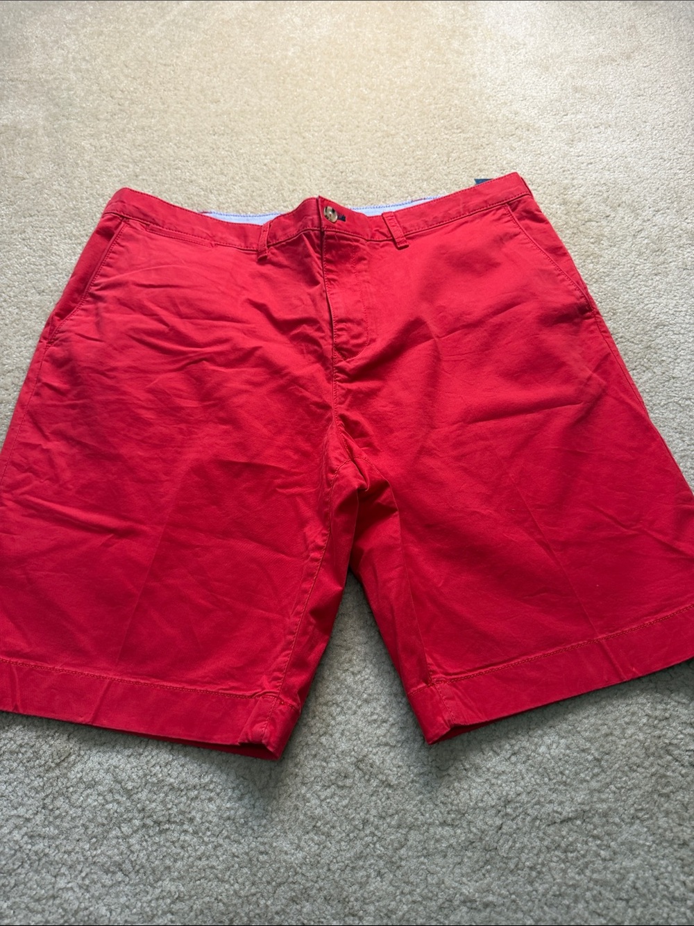 Tommy Hilfiger Red Flat-Front Men's Shorts